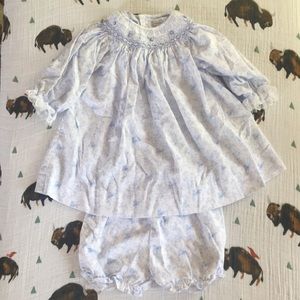 Petit Ami smocked dress with matching bloomers
